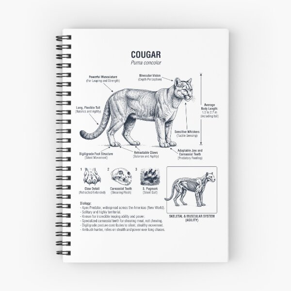Item preview, Cougar Scientific Anatomy Biology Animal Lover designed and sold by dian-rody-crest.