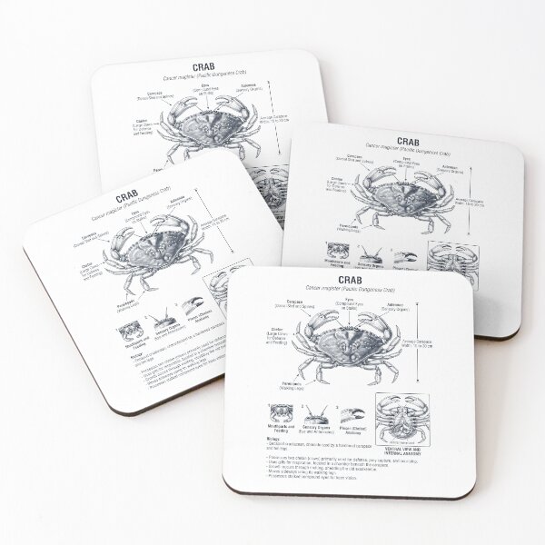 Item preview, Crab Scientific Anatomy Biology Animal Lover designed and sold by dian-rody-crest.