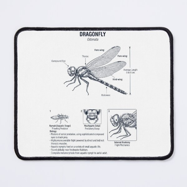 Item preview, Dragon Fly Scientific Anatomy Biology Animal Lover designed and sold by dian-rody-crest.