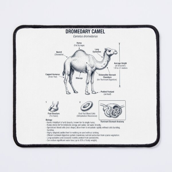 Item preview, Dromedary Camel Scientific Anatomy Biology Animal Lover designed and sold by dian-rody-crest.