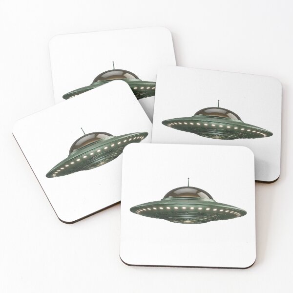 Item preview, Retro Green Metallic Flying Saucer UFO designed and sold by octozap.