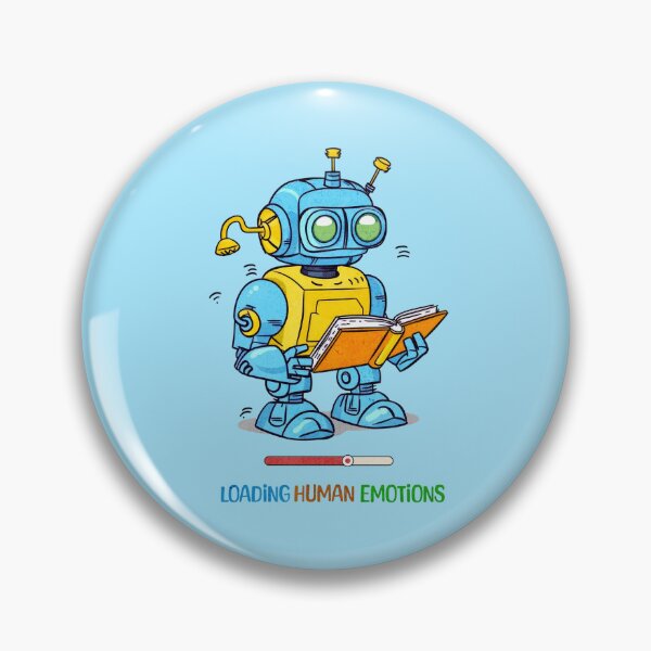 Item preview, Loading Human Emotions – Cute Robot Reading a Book designed and sold by Skaldcraft.