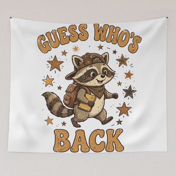 Item preview, Guess Who's Back Funny Raccoon Back To School Boy First Day Shirt designed and sold by Yellowriversss.