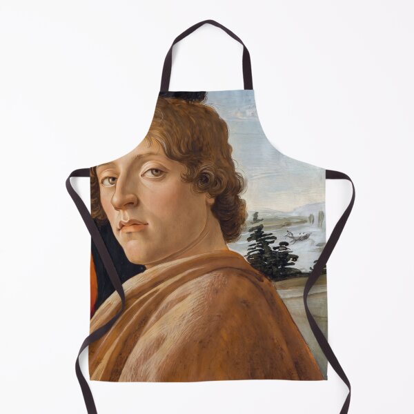 Item preview, Curly Haired Young Man Renaissance Portrait designed and sold by artofuniverse.