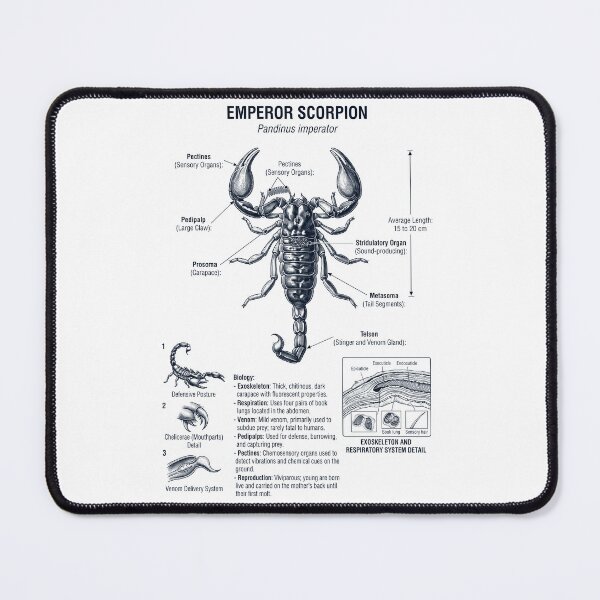 Item preview, Emperor Scorpion Scientific Anatomy Biology Animal Lover designed and sold by dian-rody-crest.