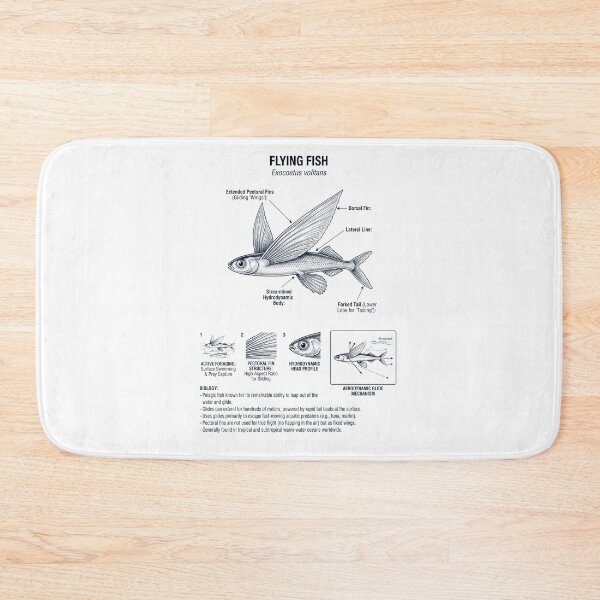 Item preview, Flying Fish Scientific Anatomy Biology Animal Lover designed and sold by dian-rody-crest.