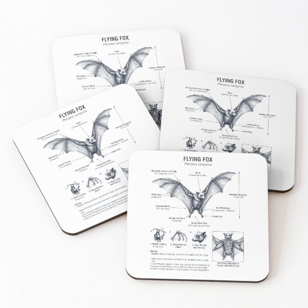 Item preview, Flying Fox Scientific Anatomy Biology Animal Lover designed and sold by dian-rody-crest.