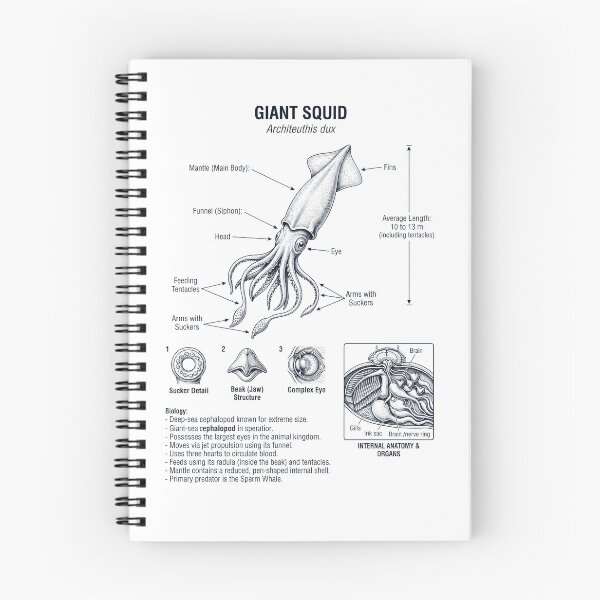 Item preview, Giant Squid Scientific Anatomy Marine Biology Animal Lover designed and sold by dian-rody-crest.
