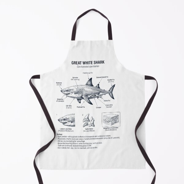 Item preview, Great White Shark Scientific Anatomy Marine Biology Animal Lover designed and sold by dian-rody-crest.