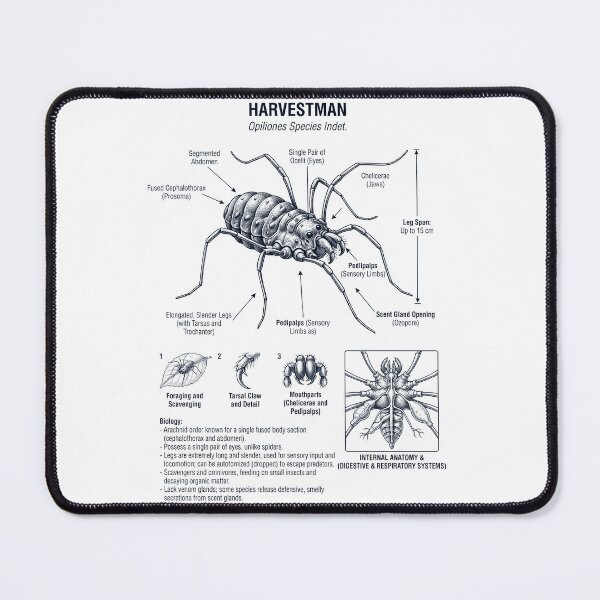 Item preview, Harvestman Scientific Anatomy Biology Animal Lover designed and sold by dian-rody-crest.