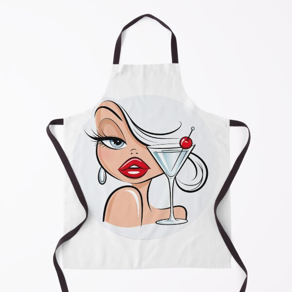 Item preview, fashionable cartoon girl holding a martini glass designed and sold by TanyaLovus.