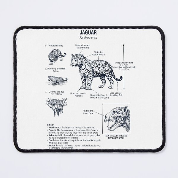 Item preview, Jaguar Scientific Anatomy Biology Animal Lover designed and sold by dian-rody-crest.
