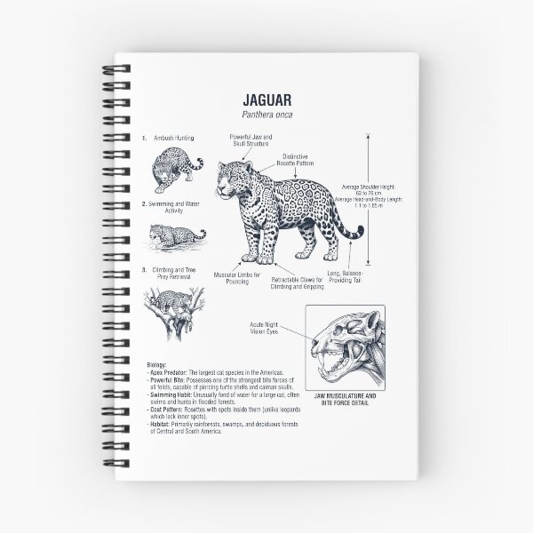 Item preview, Jaguar Scientific Anatomy Biology Animal Lover designed and sold by dian-rody-crest.