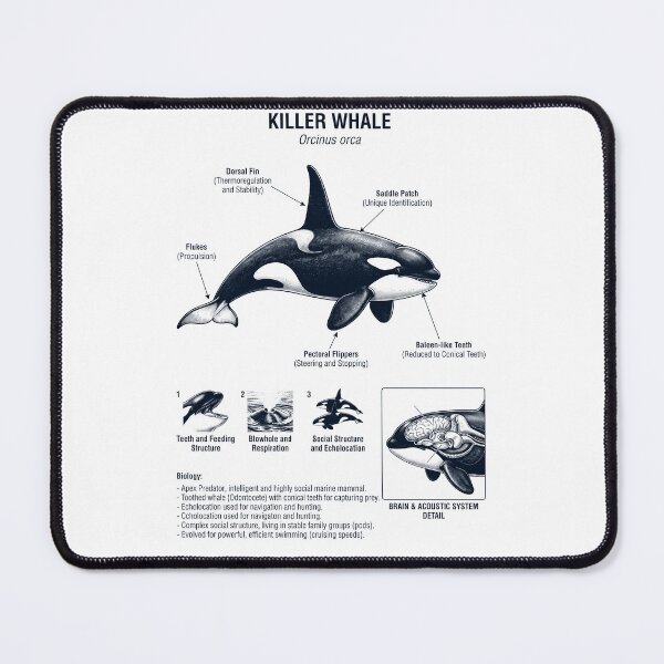 Item preview, Killer Whale Scientific Anatomy Biology Animal Lover designed and sold by dian-rody-crest.