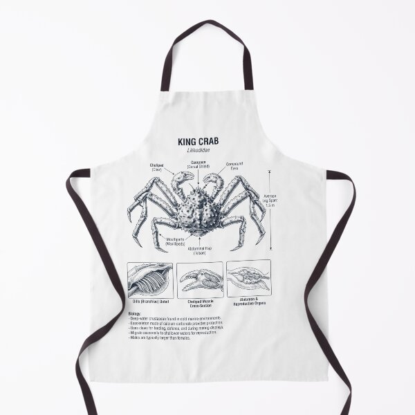 Item preview, King Crab Scientific Anatomy Biology Animal Lover designed and sold by dian-rody-crest.