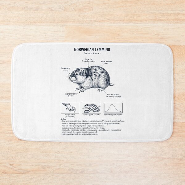 Item preview, Lemming Scientific Anatomy Biology Animal Lover designed and sold by dian-rody-crest.