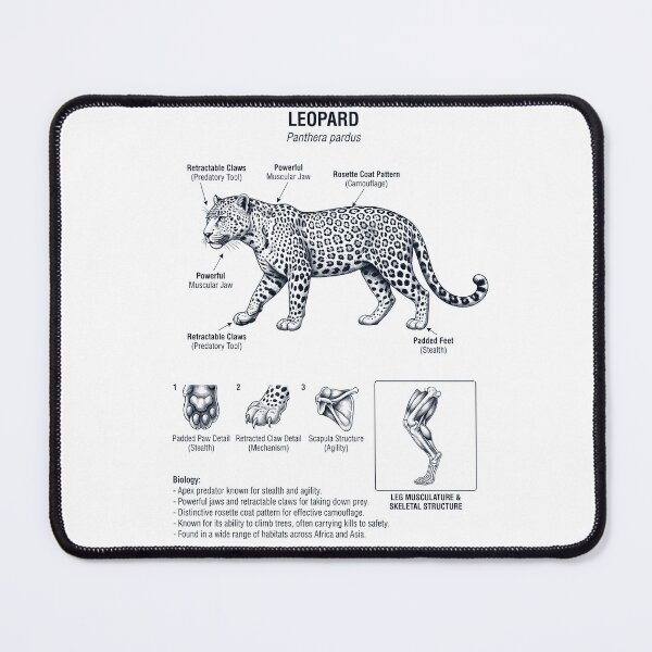 Item preview, Leopard Scientific Anatomy Biology Animal Lover designed and sold by dian-rody-crest.