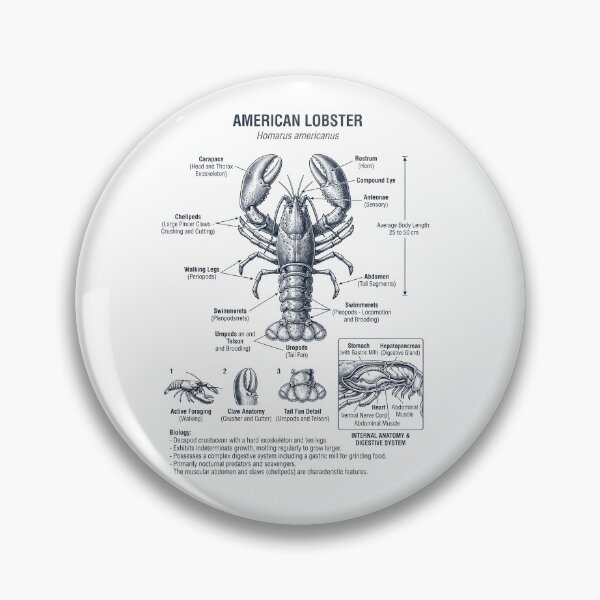 Item preview, Lobster Scientific Anatomy Biology Animal Lover designed and sold by dian-rody-crest.