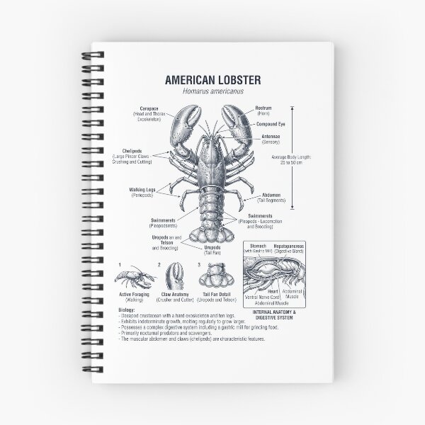 Item preview, Lobster Scientific Anatomy Biology Animal Lover designed and sold by dian-rody-crest.