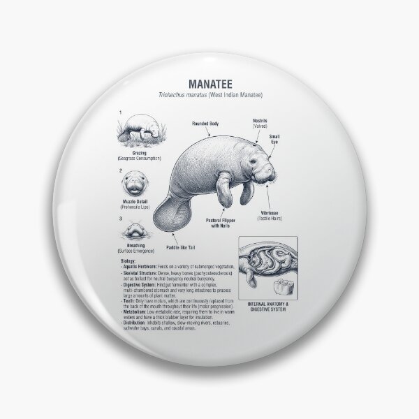Item preview, Manatee Scientific Anatomy Biology Animal Lover designed and sold by dian-rody-crest.