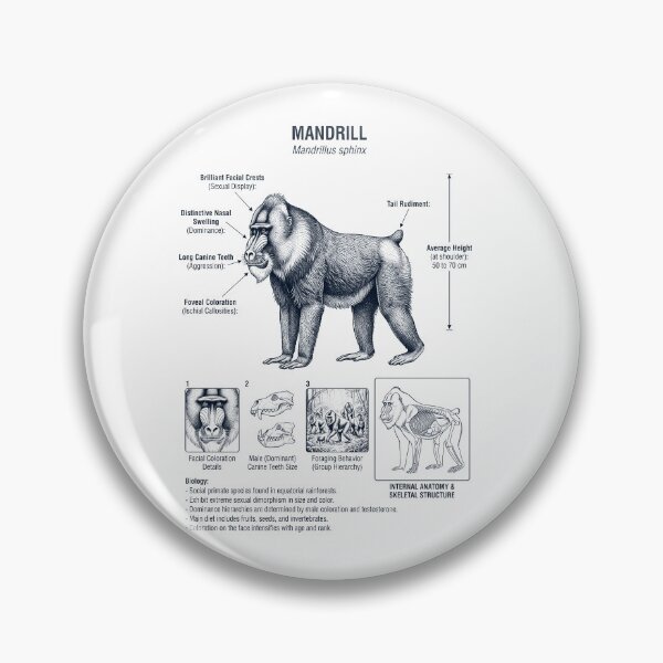 Item preview, Mandrill Scientific Anatomy Biology Animal Lover designed and sold by dian-rody-crest.