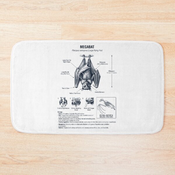 Item preview, Megabats Scientific Anatomy Biology Animal Lover designed and sold by dian-rody-crest.