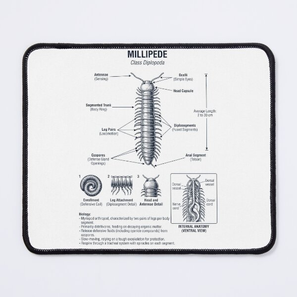 Item preview, Millipede Scientific Anatomy Biology Animal Lover designed and sold by dian-rody-crest.