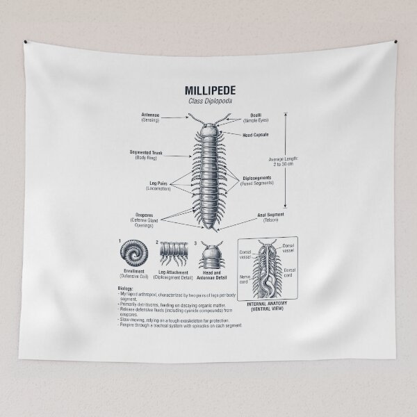 Item preview, Millipede Scientific Anatomy Biology Animal Lover designed and sold by dian-rody-crest.