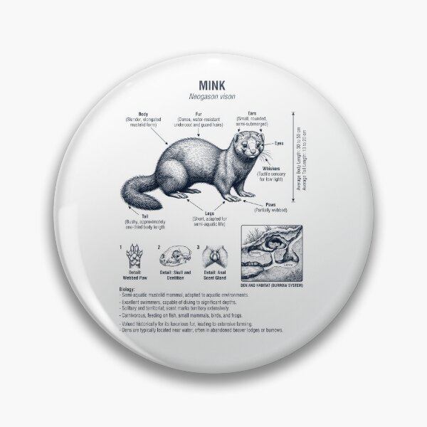 Item preview, Mink Scientific Anatomy Biology Animal Lover designed and sold by dian-rody-crest.