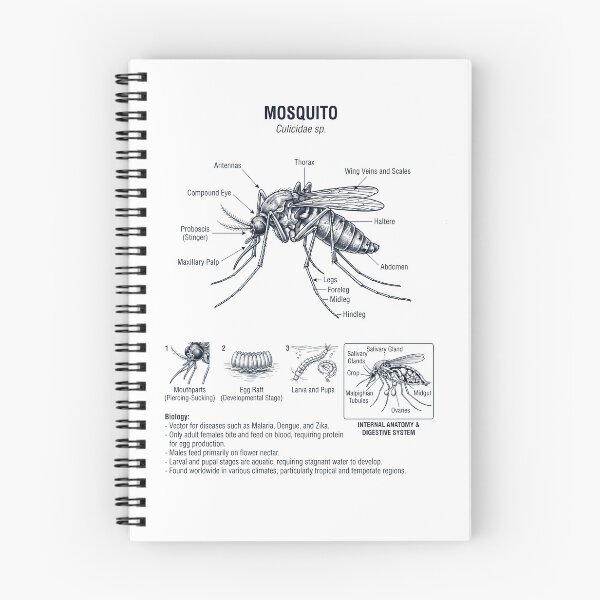 Item preview, Mosquito Scientific Anatomy Biology Animal Lover designed and sold by dian-rody-crest.