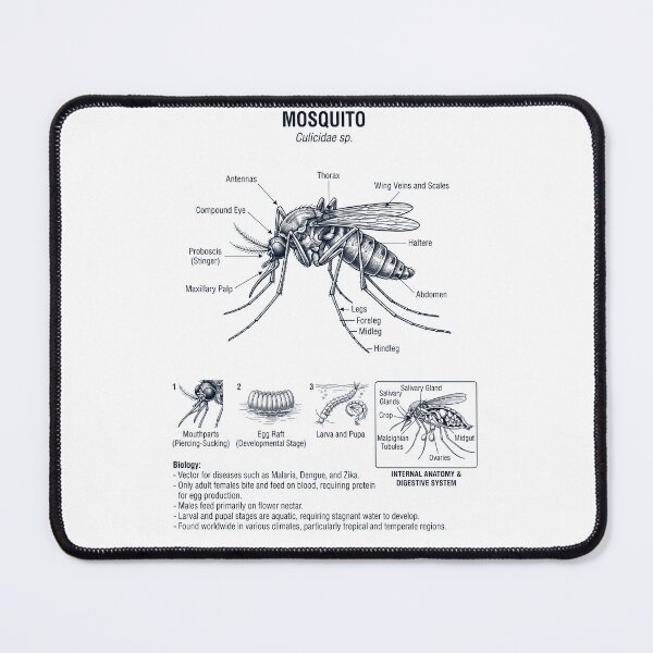Item preview, Mosquito Scientific Anatomy Biology Animal Lover designed and sold by dian-rody-crest.