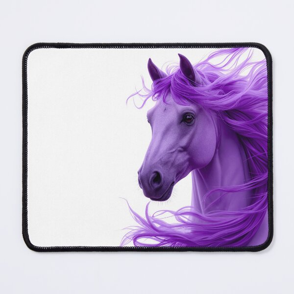 Item preview, Purple Horse Portrait – Fantasy Equestrian Wall Art | Vibrant Horse Illustration designed and sold by WishaArts.