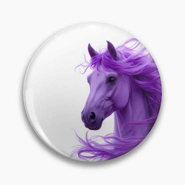 Item preview, Purple Horse Portrait – Fantasy Equestrian Wall Art | Vibrant Horse Illustration designed and sold by WishaArts.