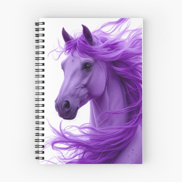 Item preview, Purple Horse Portrait – Fantasy Equestrian Wall Art | Vibrant Horse Illustration designed and sold by WishaArts.