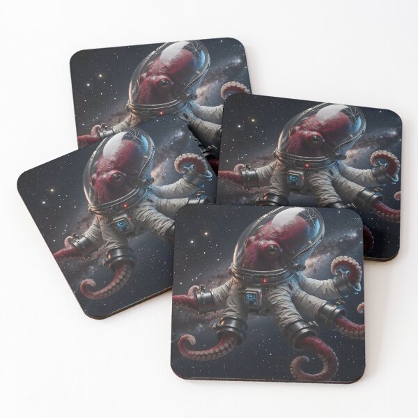 Item preview, Octopus Astronaut in Spacesuit – Surreal Cosmic Cephalopod Art designed and sold by octozap.