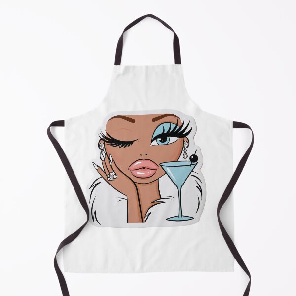 Item preview, fashionable cartoon girl holding a martini glass designed and sold by TanyaLovus.