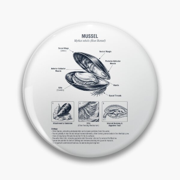Item preview, Mussel Scientific Anatomy Biology Animal Lover designed and sold by dian-rody-crest.