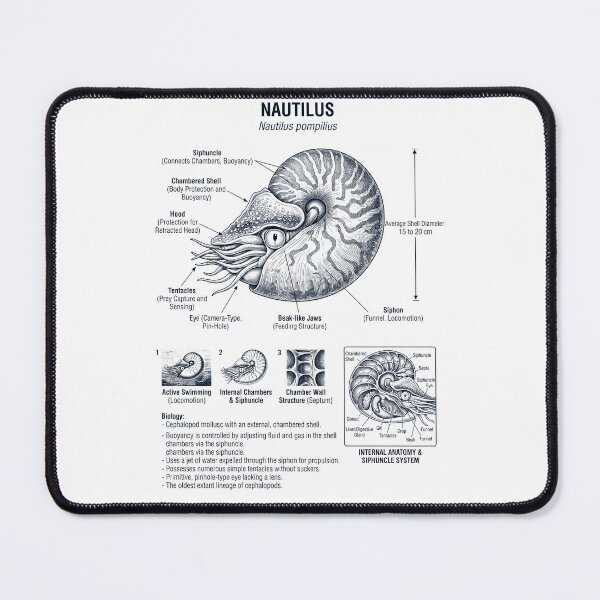 Item preview, Nautilus Scientific Anatomy Biology Animal Lover designed and sold by dian-rody-crest.