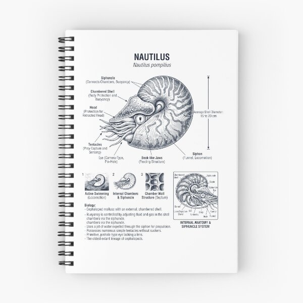 Item preview, Nautilus Scientific Anatomy Biology Animal Lover designed and sold by dian-rody-crest.
