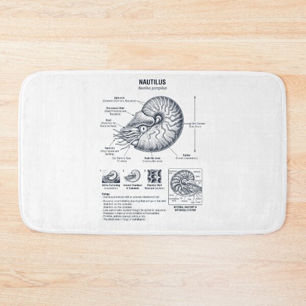 Item preview, Nautilus Scientific Anatomy Biology Animal Lover designed and sold by dian-rody-crest.