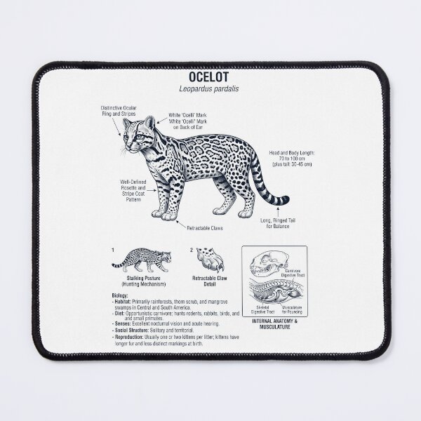 Item preview, Ocelot Scientific Anatomy Biology Animal Lover designed and sold by dian-rody-crest.