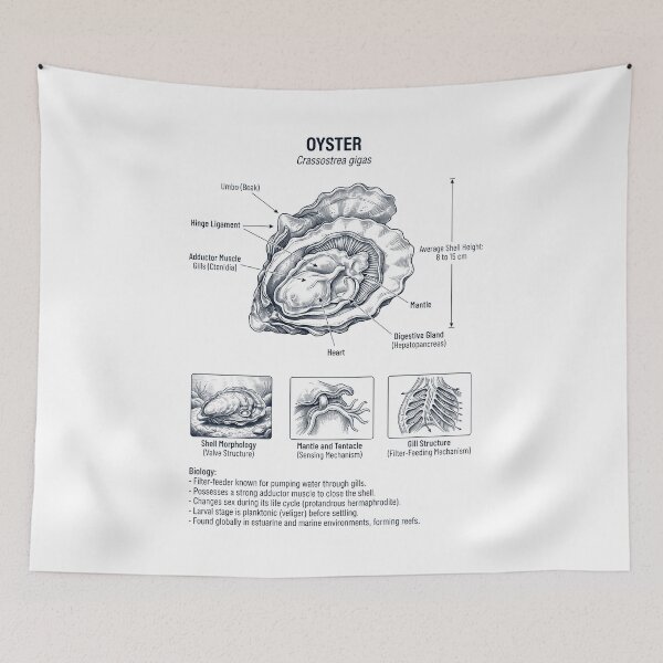 Item preview, Oyster Scientific Anatomy Biology Animal Lover designed and sold by dian-rody-crest.