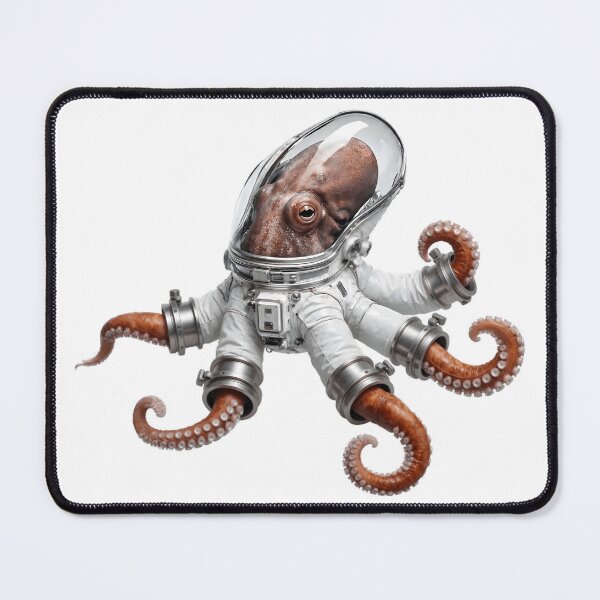 Item preview, Hyper-Realistic Sci-Fi Space Marine Cephalopod Illustration designed and sold by octozap.