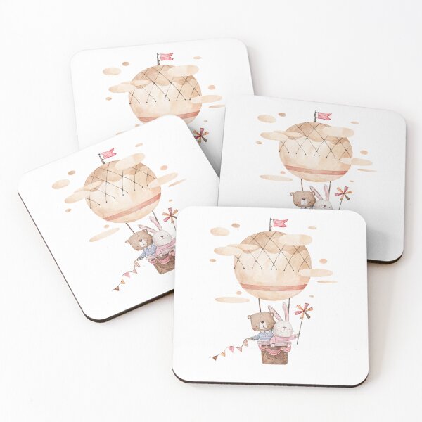 Item preview, Cute Bear And Bunny Hot Air Balloon designed and sold by the-myro.