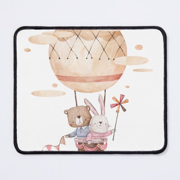 Item preview, Cute Bear And Bunny Hot Air Balloon designed and sold by the-myro.