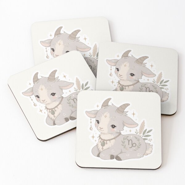 Item preview, Capricorn Goat – Cute Pastel Zodiac Creature Sticker designed and sold by Cerys-GS.