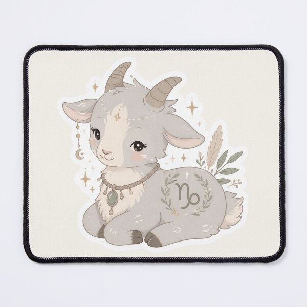 Item preview, Capricorn Goat – Cute Pastel Zodiac Creature Sticker designed and sold by Cerys-GS.