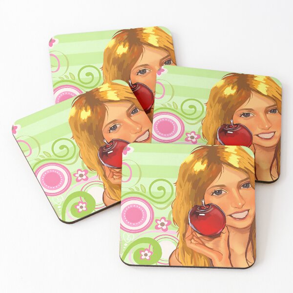 Item preview, Smiling Woman Apple Healthy Lifestyle designed and sold by CorianderRaven.