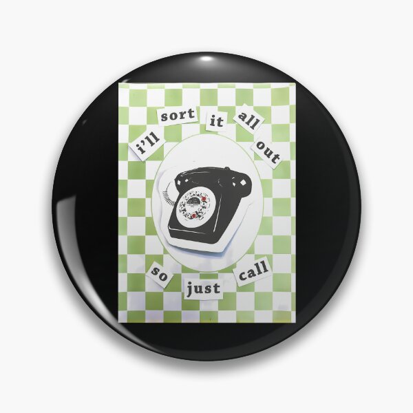 Item preview, Lettering And Black Vintage Rotary Phone designed and sold by megajaspe85.