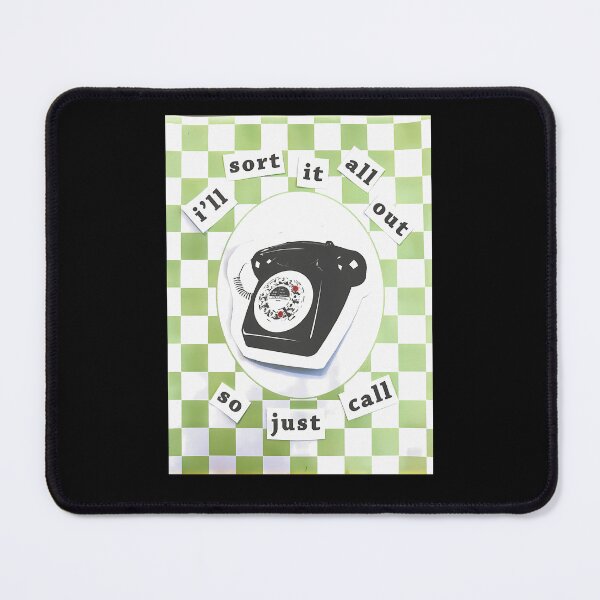 Item preview, Lettering And Black Vintage Rotary Phone designed and sold by megajaspe85.